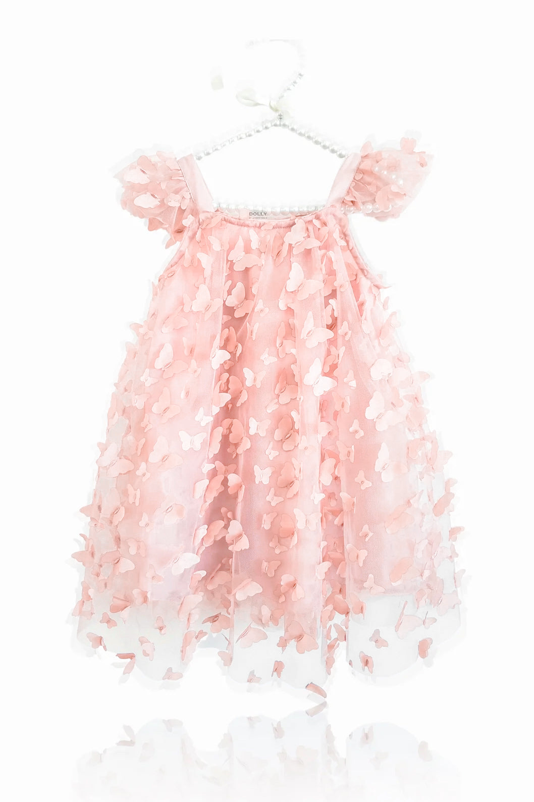 DOLLY by Le Petit Tom Butterfly Tulle Dress - Dolly Pink | Millie and John