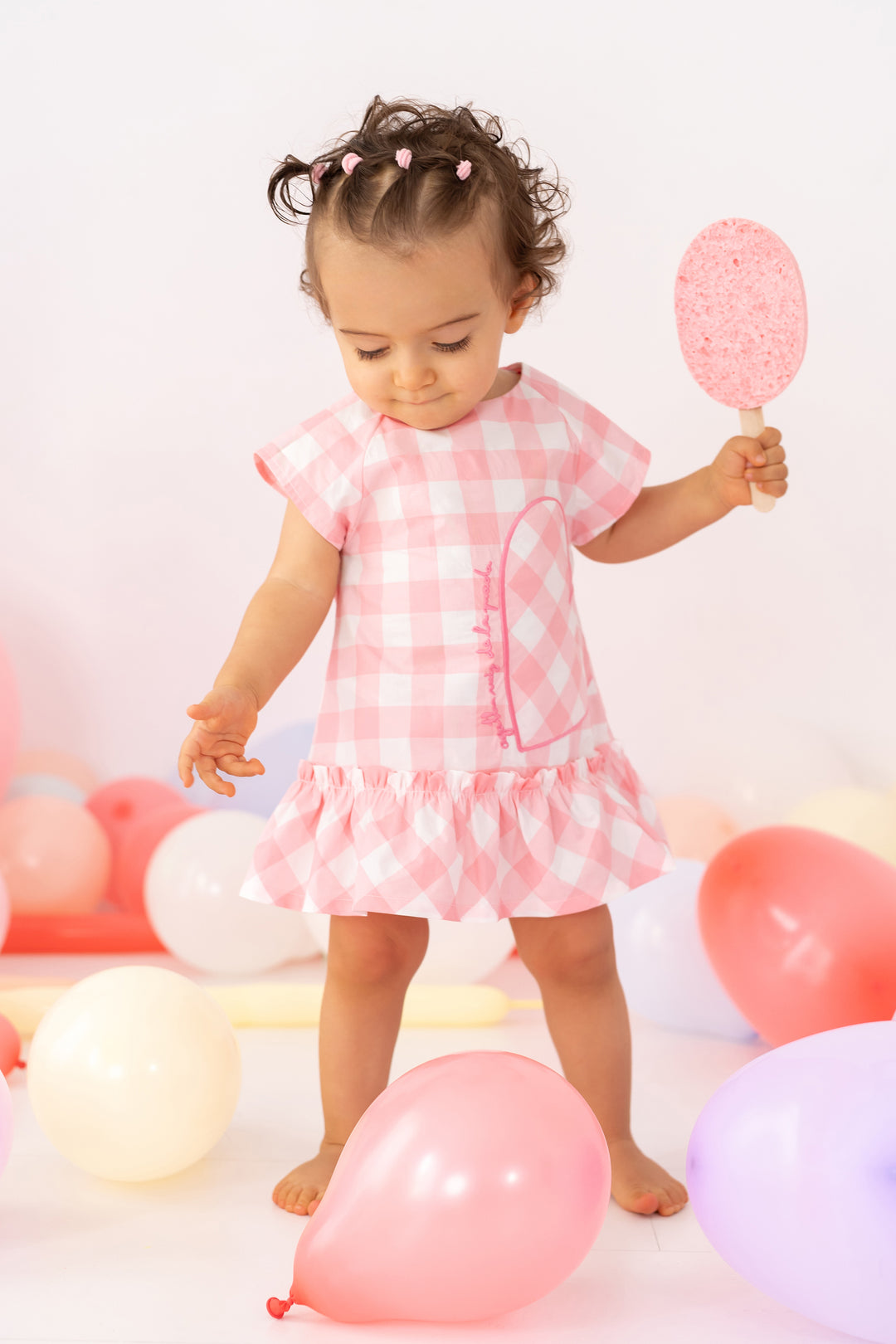 Agatha Ruíz de la Prada "Talulah" Pink Gingham Dress | Millie and John