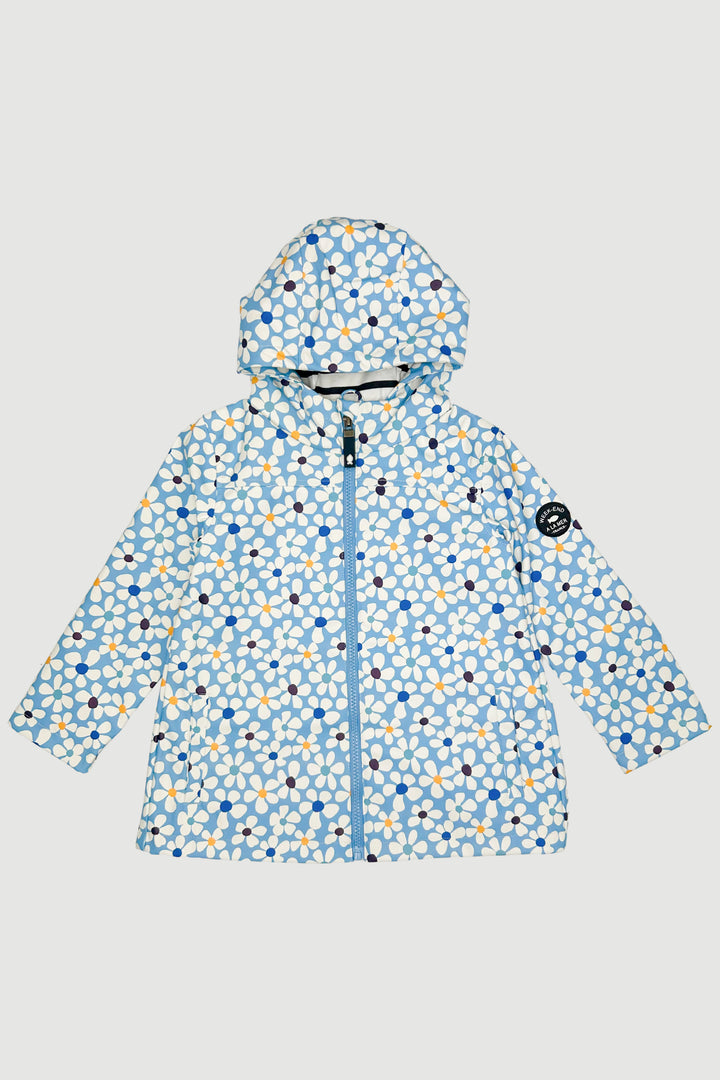 Week-end à la Mer "Aviana" Blue Floral Waterproof Raincoat | Millie and John