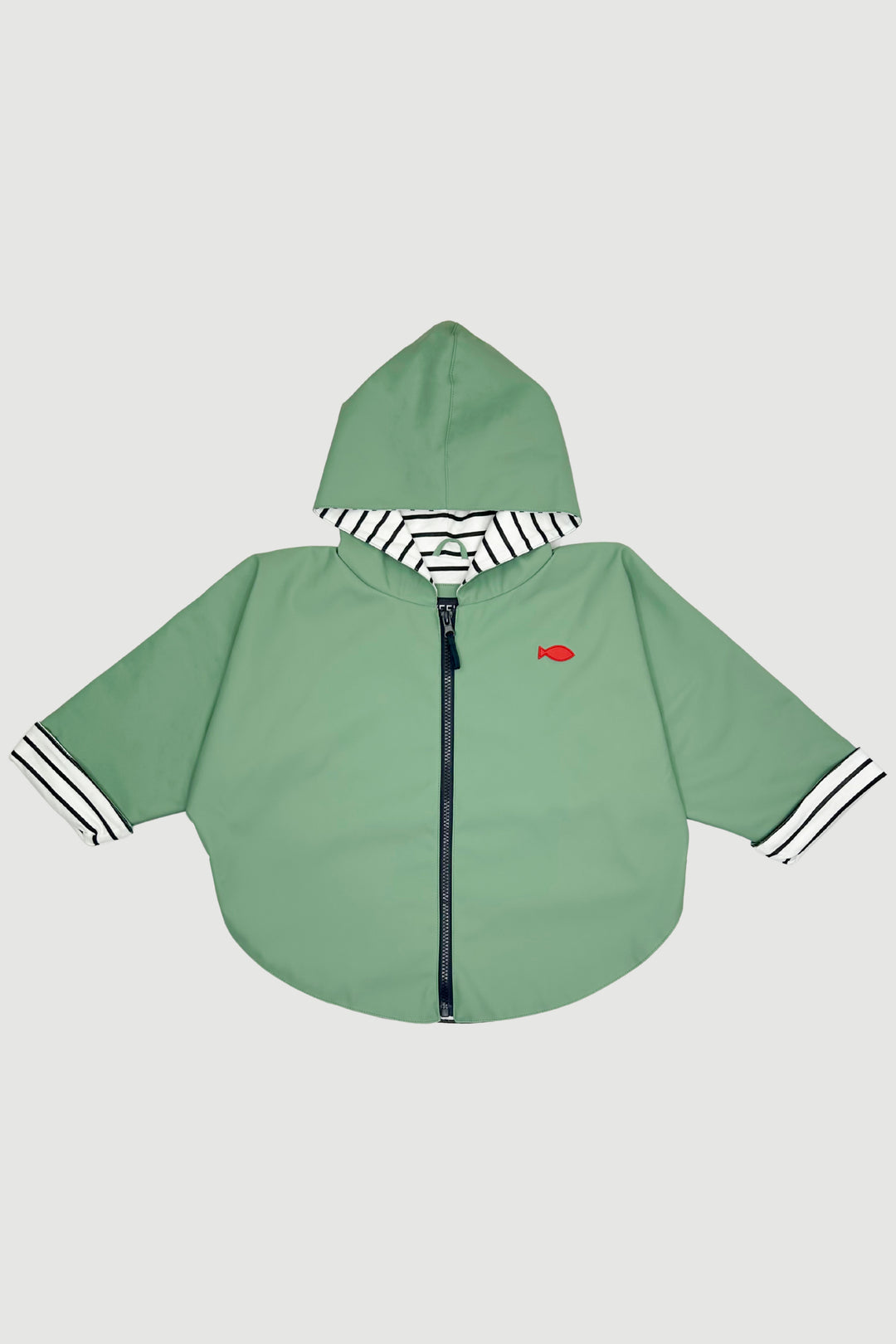 Week-end à la Mer "Nemo" Sage Green Waterproof Cape | Millie and John
