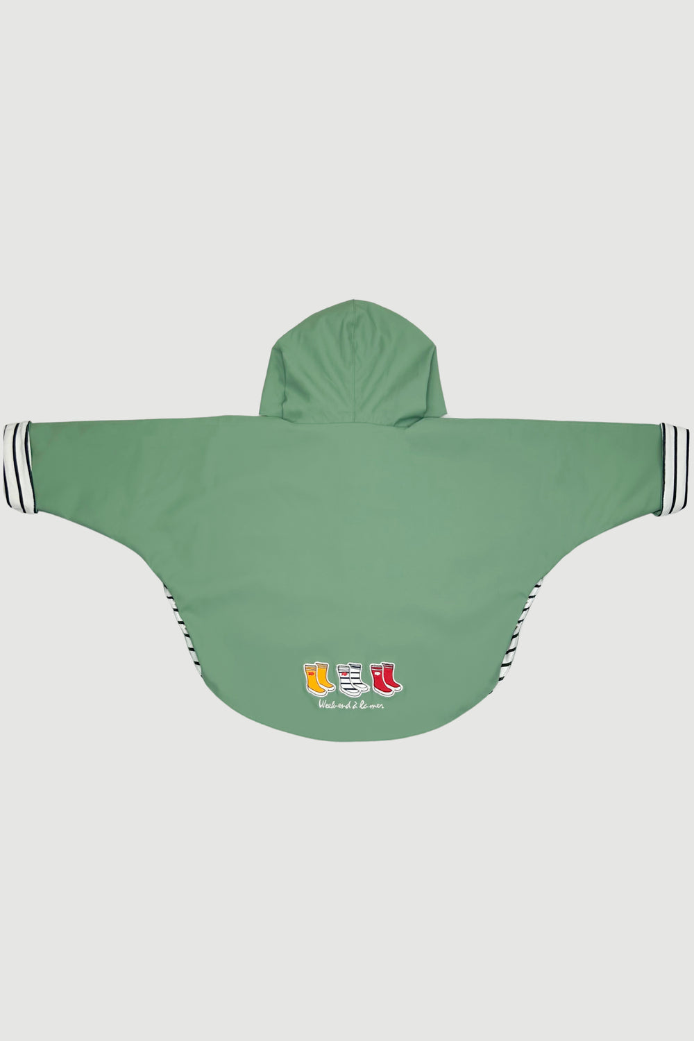 Week-end à la Mer "Nemo" Sage Green Waterproof Cape | Millie and John