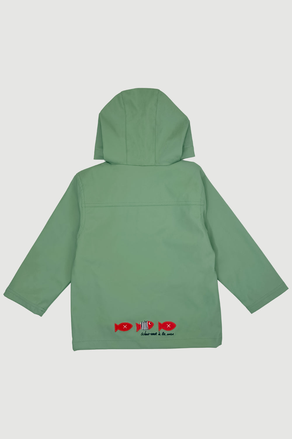 Week-end à la Mer "Huxley" Sage Green Waterproof Raincoat | Millie and John