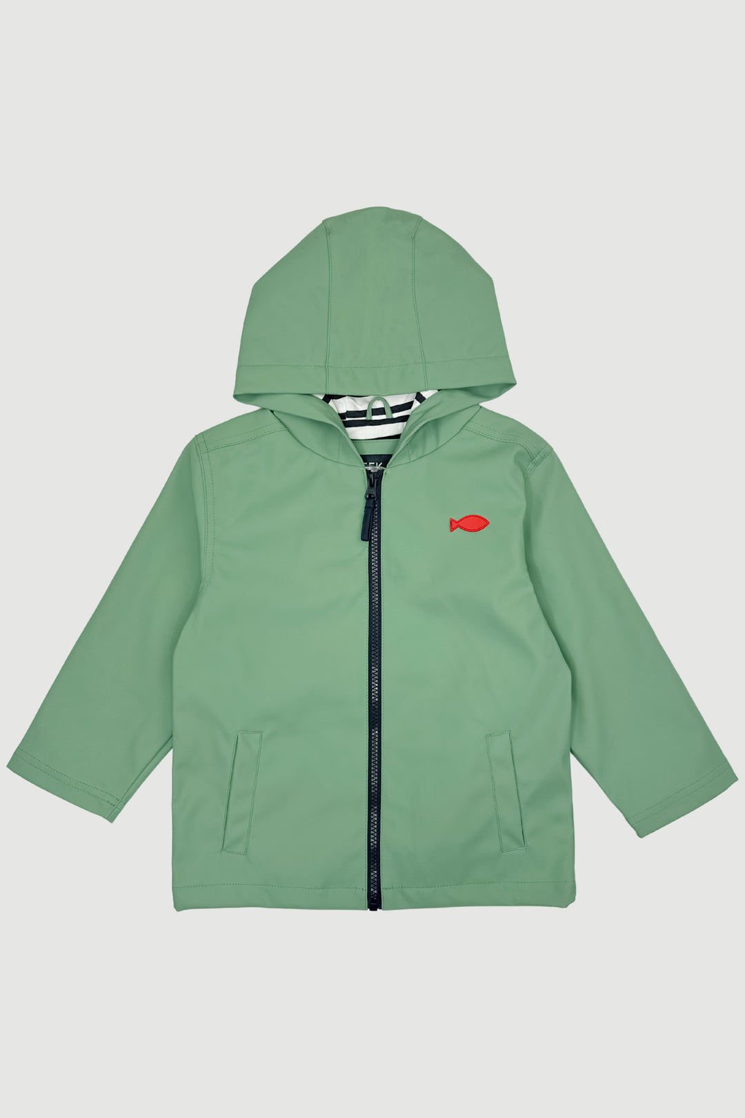 Week-end à la Mer "Huxley" Sage Green Waterproof Raincoat | Millie and John