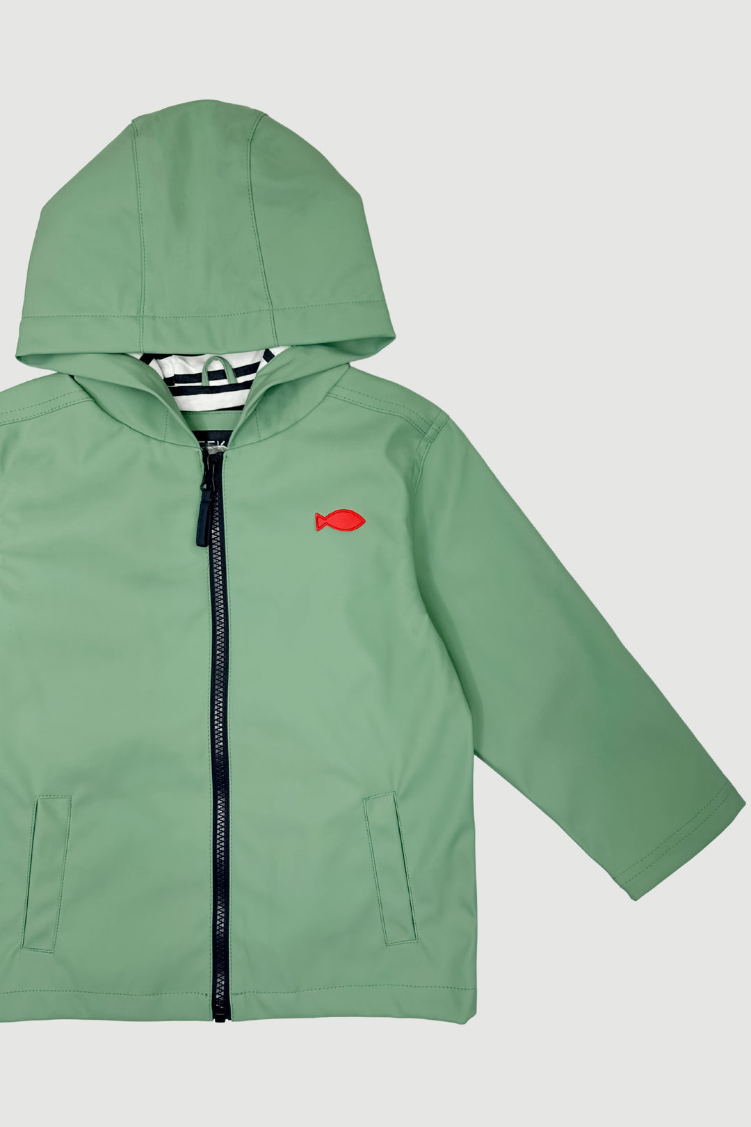 Week-end à la Mer "Huxley" Sage Green Waterproof Raincoat | Millie and John