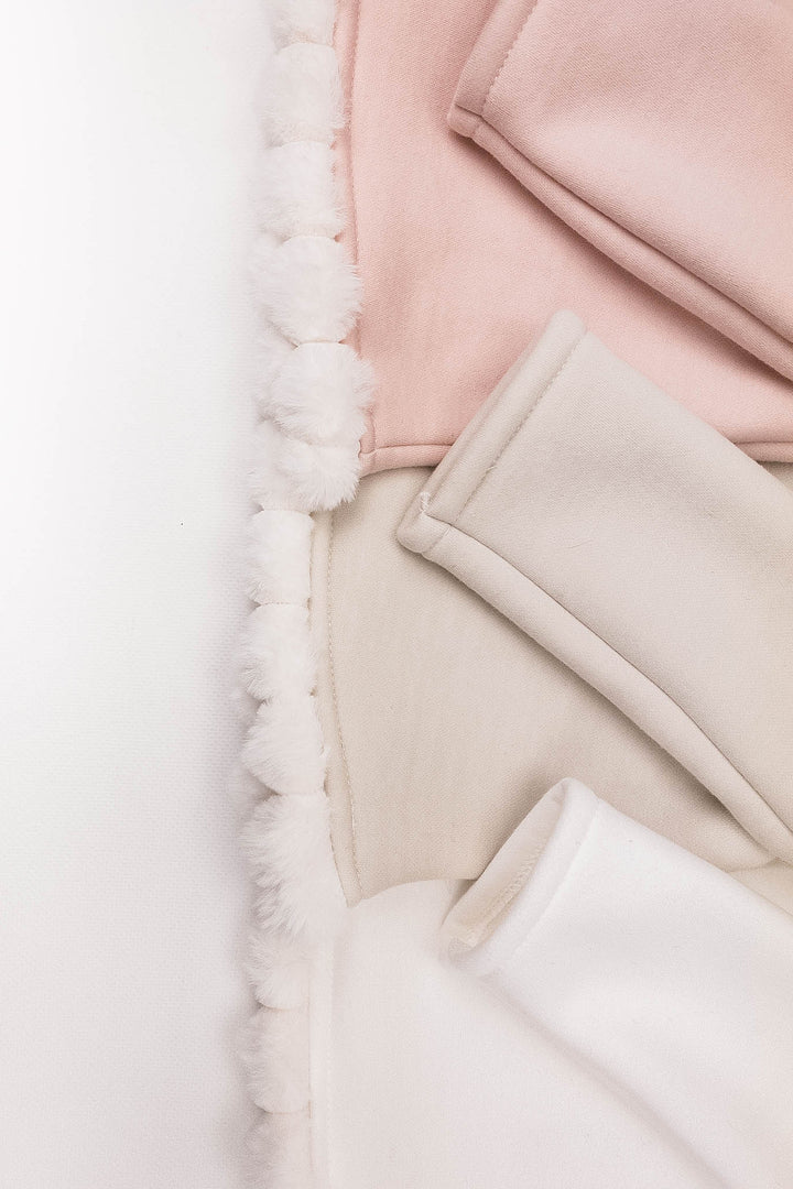 Jamiks "Elina" Ivory Pom Pom Teddy Hoodie Tunic | Millie and John