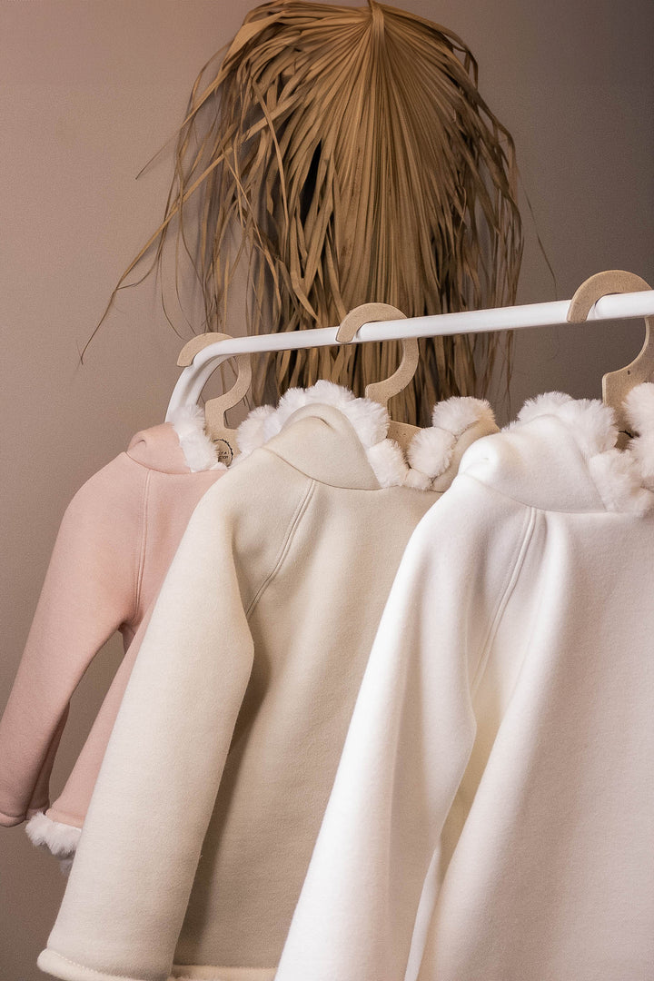 Jamiks "Elina" Apricot Pom Pom Teddy Hoodie Tunic | Millie and John