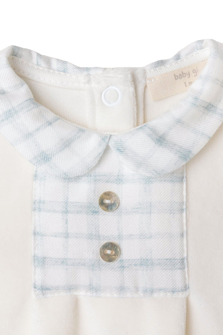 Baby Gi Ivory Velour Checked Top & Leggings | Millie and John