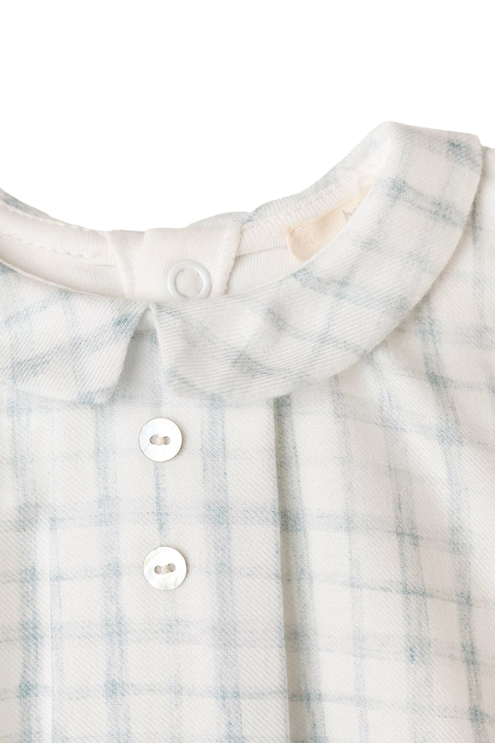 Baby Gi "Alvaro" Dusky Blue Check Shirt & Jam Pants | Millie and John