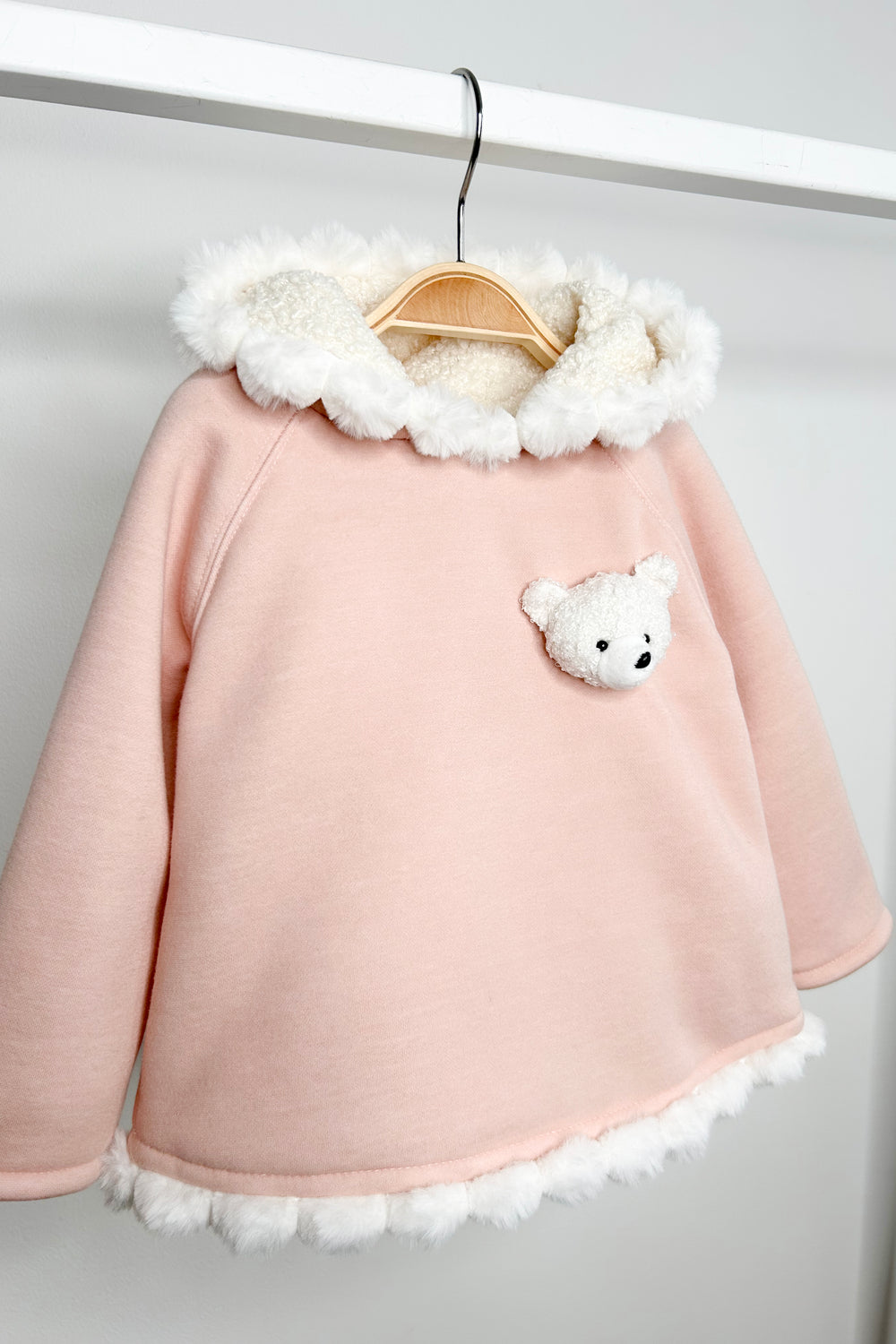 Jamiks "Elina" Apricot Pom Pom Teddy Hoodie Tunic | Millie and John