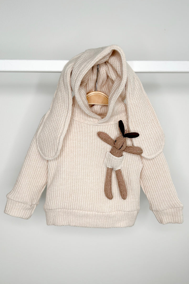 Jamiks "Espen" Sand Knit Bunny Hoodie | Millie and John