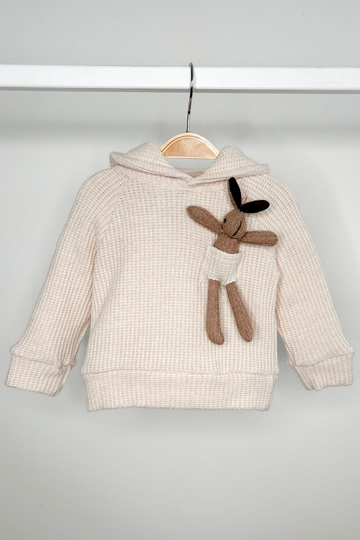 Jamiks "Espen" Sand Knit Bunny Hoodie | Millie and John