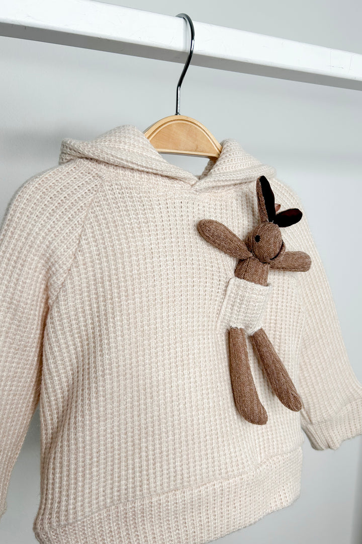 Jamiks "Espen" Sand Knit Bunny Hoodie | Millie and John