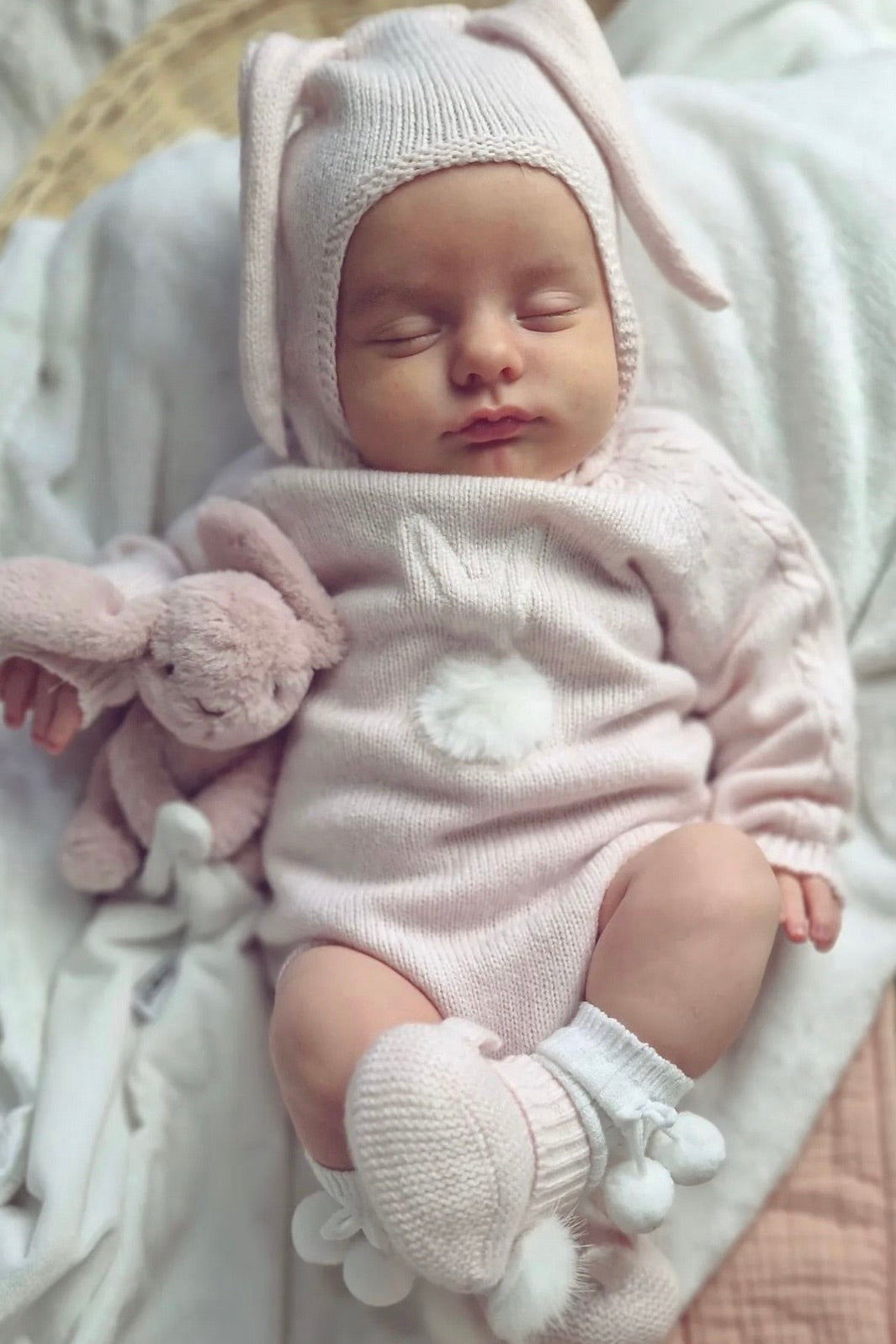 Wedoble "Angel" Cashmere Bunny Shortie | Millie and John
