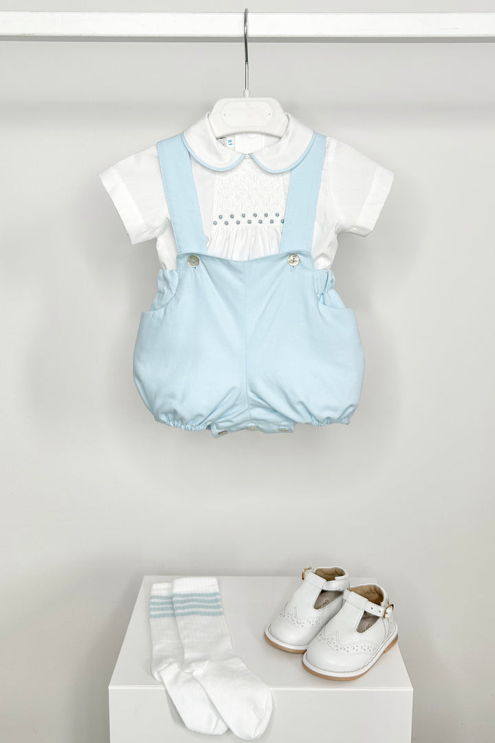 Fofettes x Be Chic "Louis" Sky Blue Smocked Shirt & Jam Pants | Millie and John
