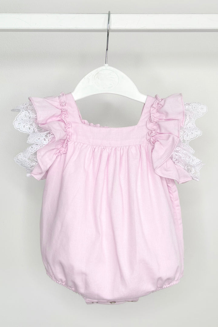 Fofettes x Be Chic "Bunny" Lilac Lace Bow Romper | Millie and John