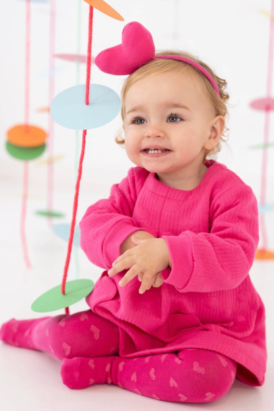 Agatha Ruíz de la Prada "Francie" Fuchsia Pink Dress & Tights | Millie and John