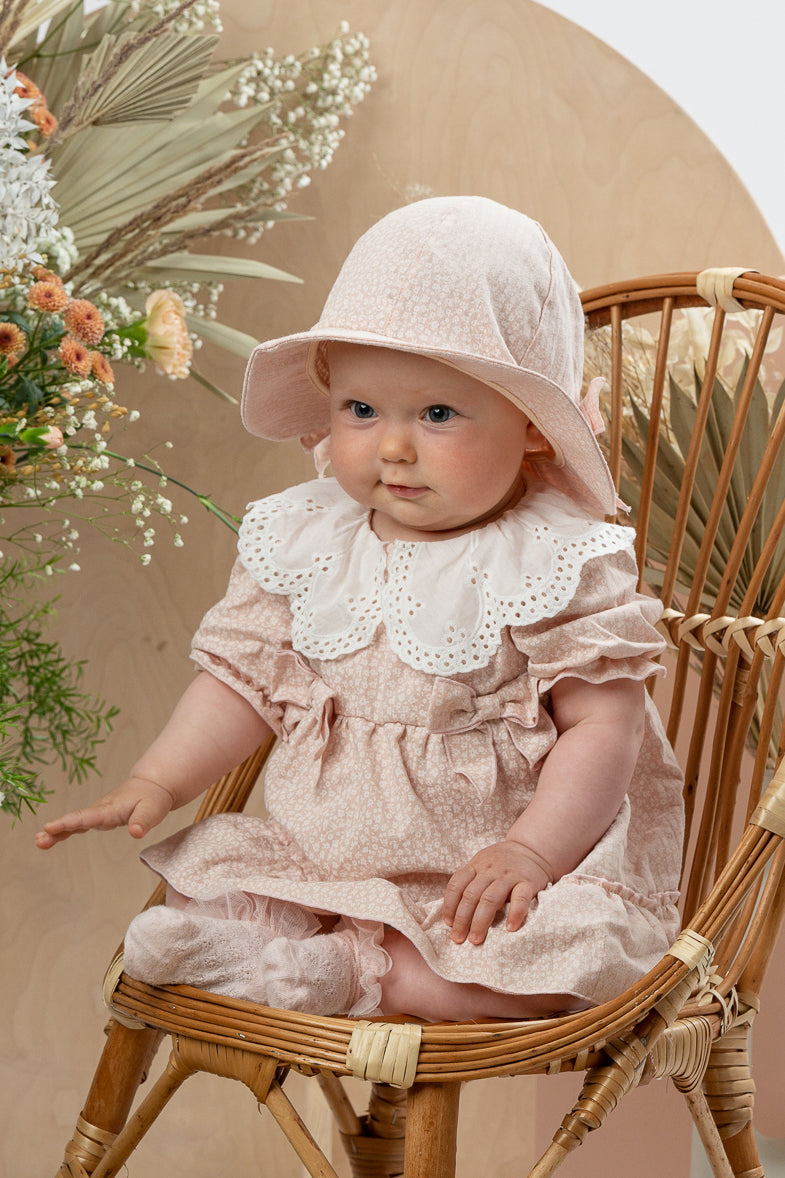 Jamiks "Graciela" Pink Ditsy Floral Dress | Millie and John