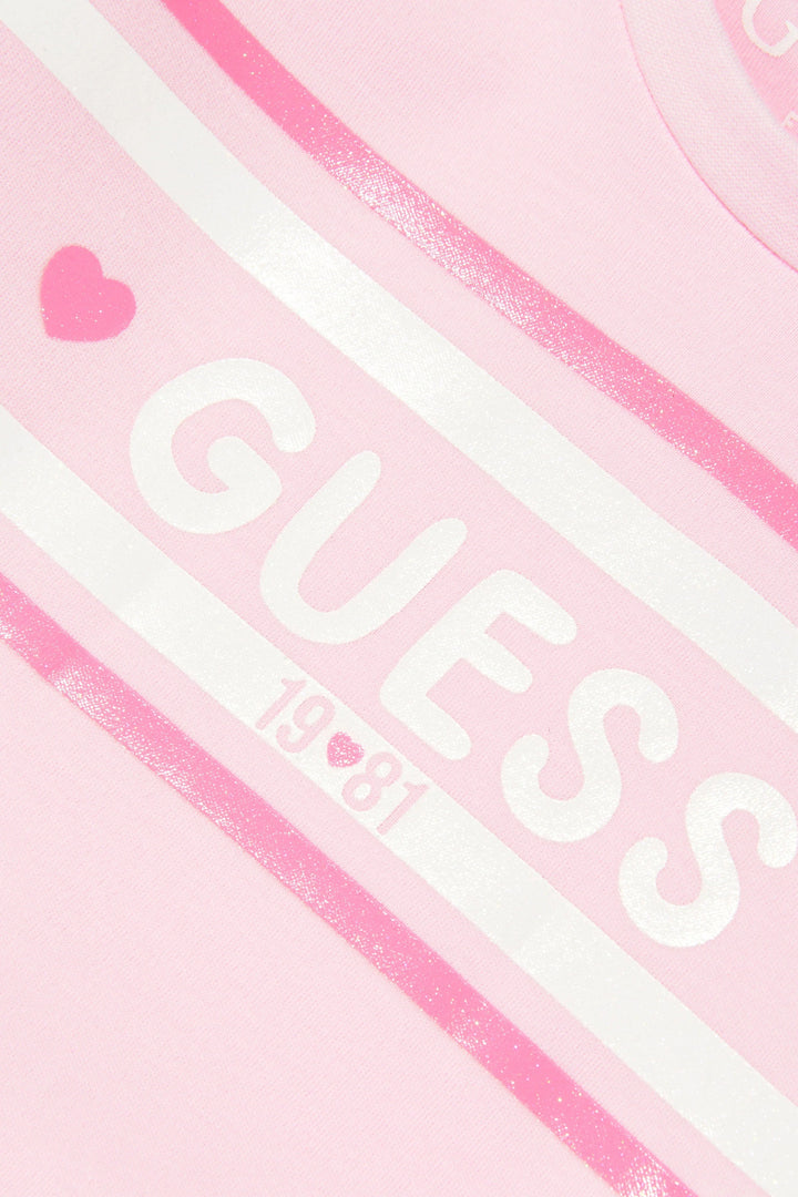 GUESS® Kids "Evie" Cotton Candy Pink Tulle Sweatshirt Dress | Millie and John