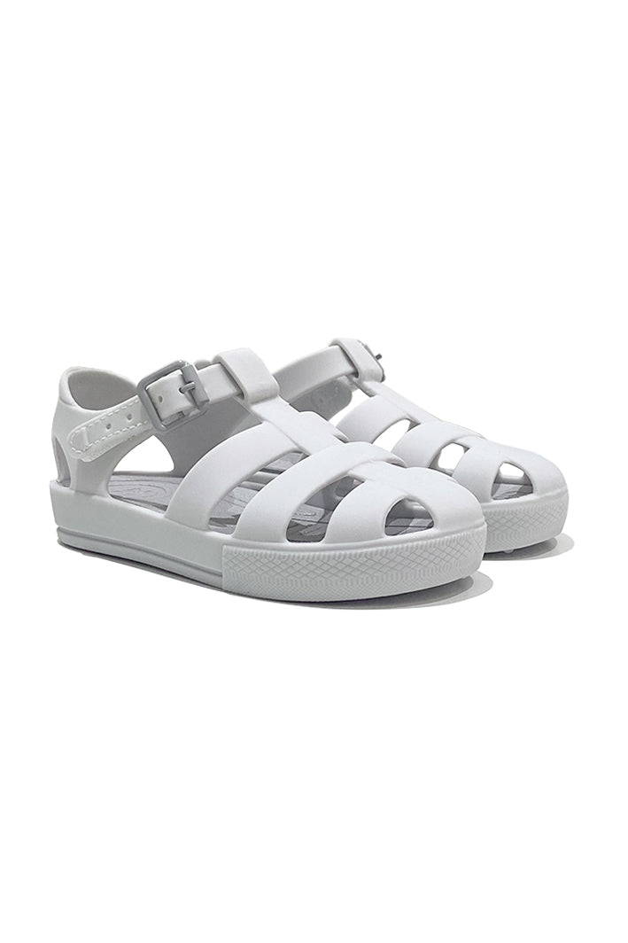 Marena "Monaco" Matte Grey Jelly Sandals | Millie and John