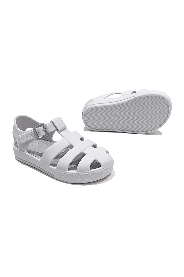 Marena "Monaco" Matte Grey Jelly Sandals | Millie and John