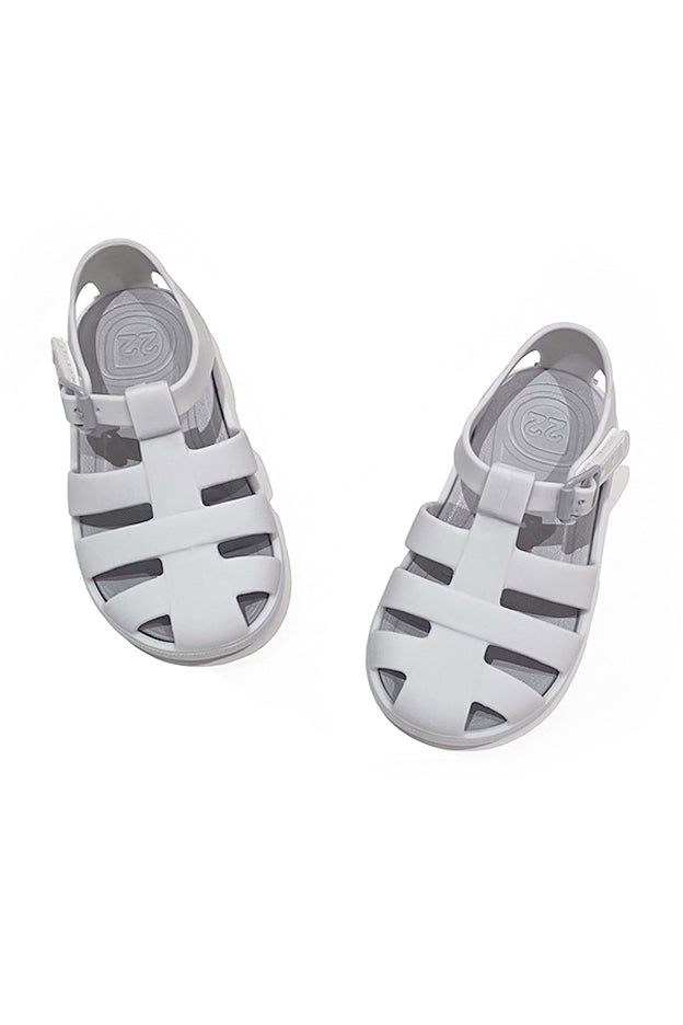 Marena "Monaco" Matte Grey Jelly Sandals | Millie and John