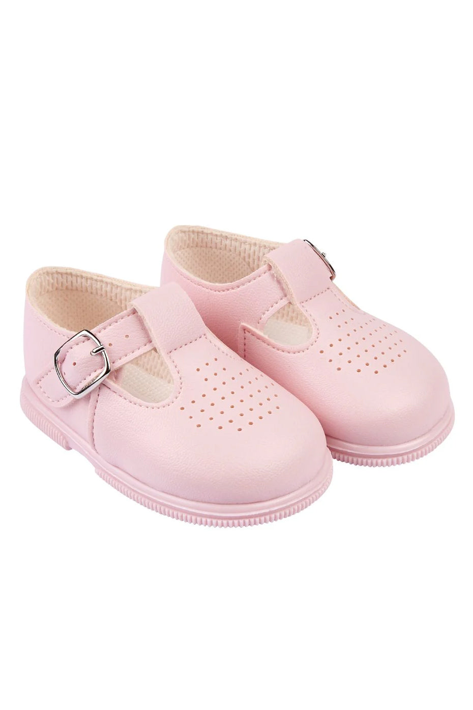 Baypods Pink T-Bar Hard Sole Shoes | Millie and John