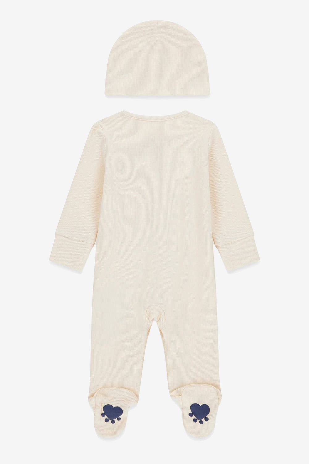 GUESS® Kids "Beau" Sand Ribbed Teddy Sleepsuit & Hat | Millie and John