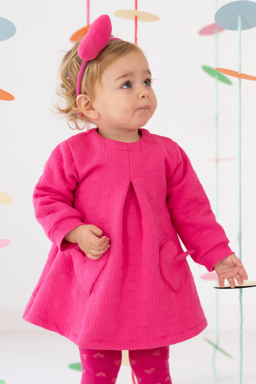 Agatha Ruíz de la Prada "Francie" Fuchsia Pink Dress & Tights | Millie and John