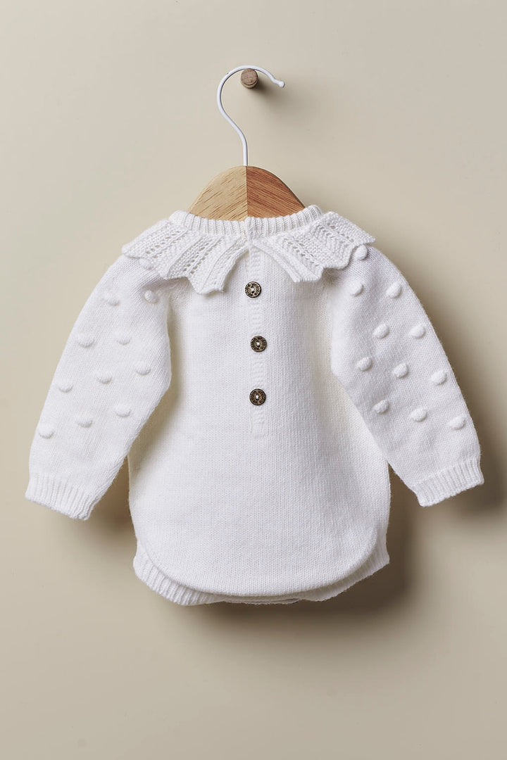 Wedoble "Fia" Cashmere Popcorn Knit Romper | Millie and John