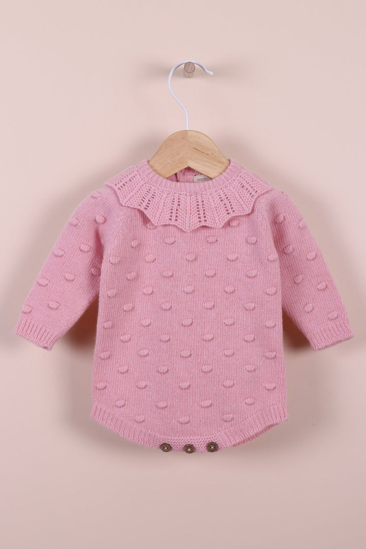 Wedoble "Fia" Cashmere Popcorn Knit Romper | Millie and John