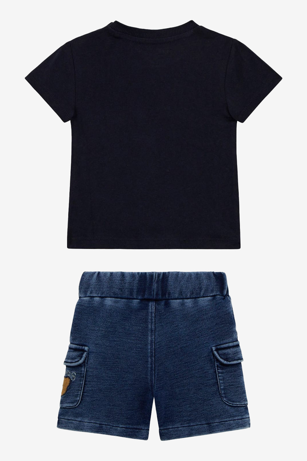GUESS® Kids "Zac" Navy Skateboard Teddy T-Shirt & Shorts | Millie and John
