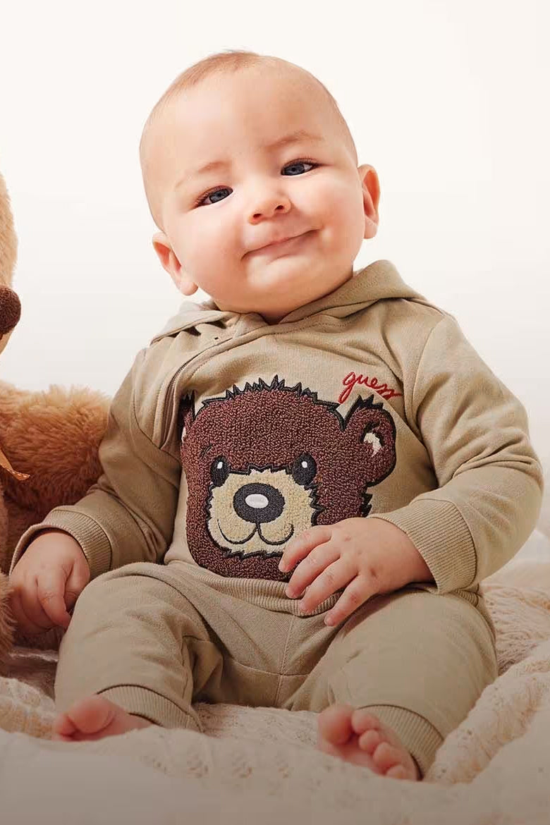GUESS® Kids "Arthur" Beige Bear Tracksuit | Millie and John