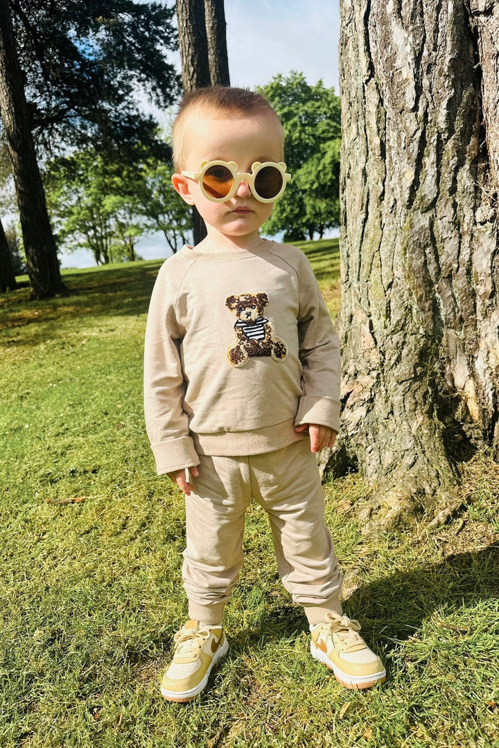 Jamiks "Timothy" Beige Bamboo Teddy Tracksuit | Millie and John