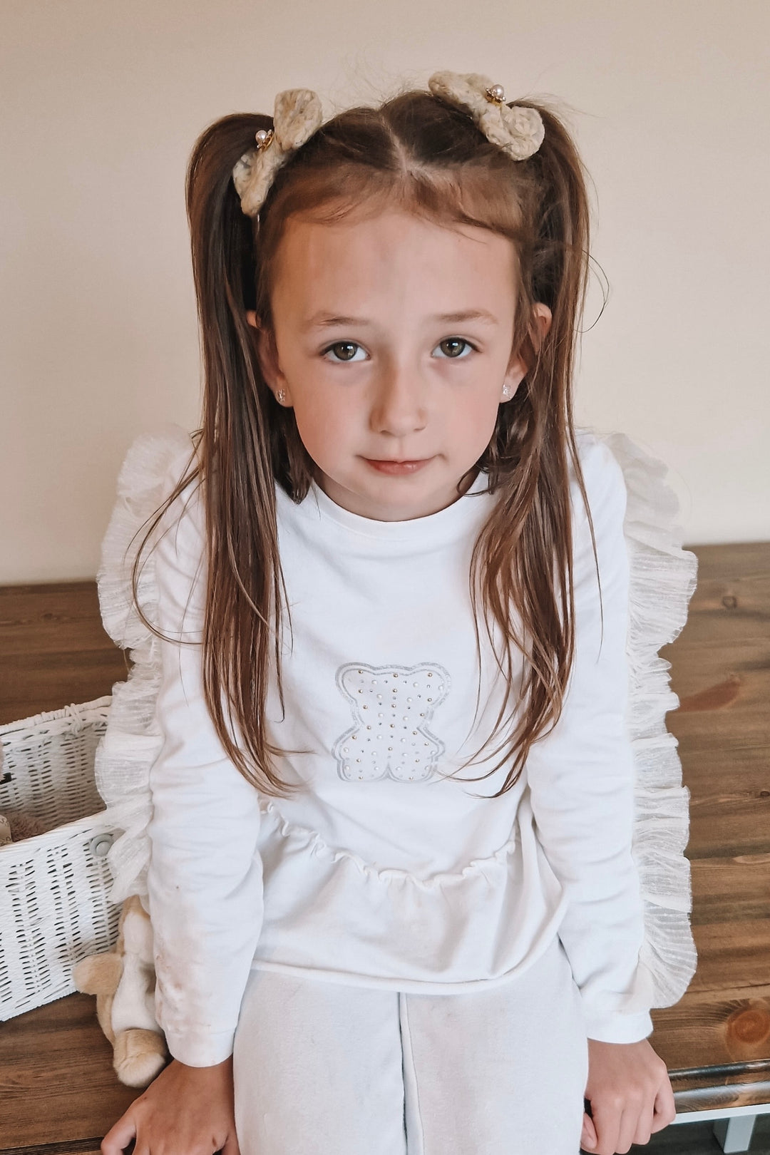Jamiks "Magdalenka" Ivory Tulle Teddy Tracksuit | Millie and John