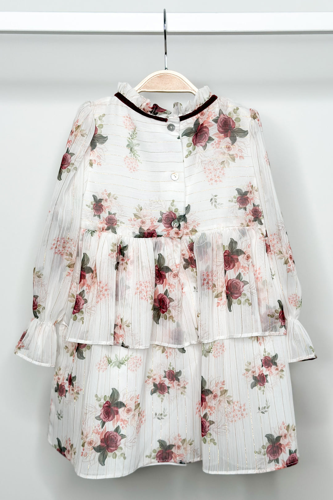 Fofettes "Milana" Burgundy Floral Dress | Millie and John