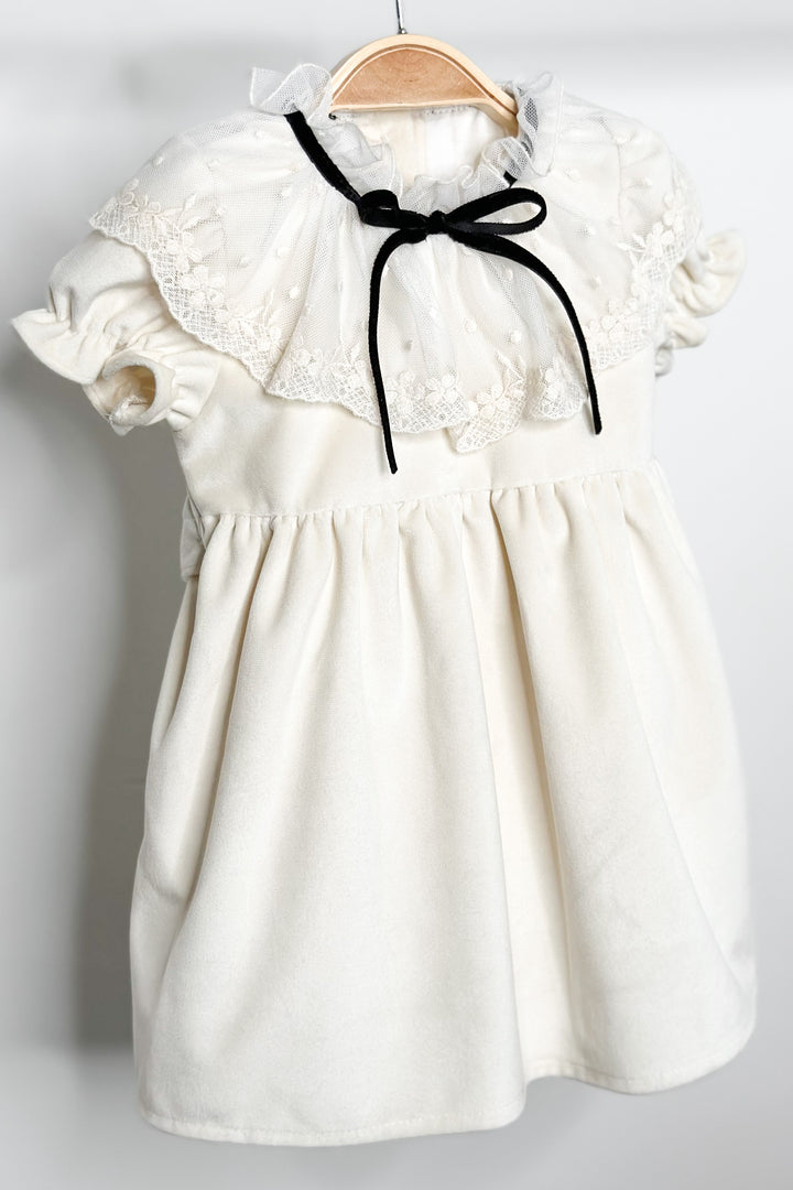 Fofettes "Nellie" Cream Velvet Dress | Millie and John