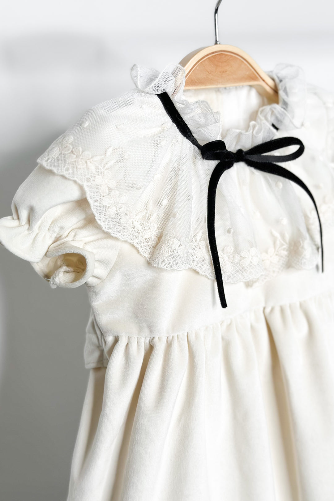 Fofettes "Nellie" Cream Velvet Dress | Millie and John