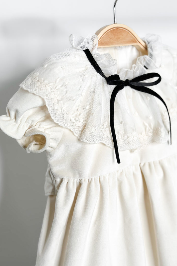 Fofettes "Nellie" Cream Velvet Dress | Millie and John