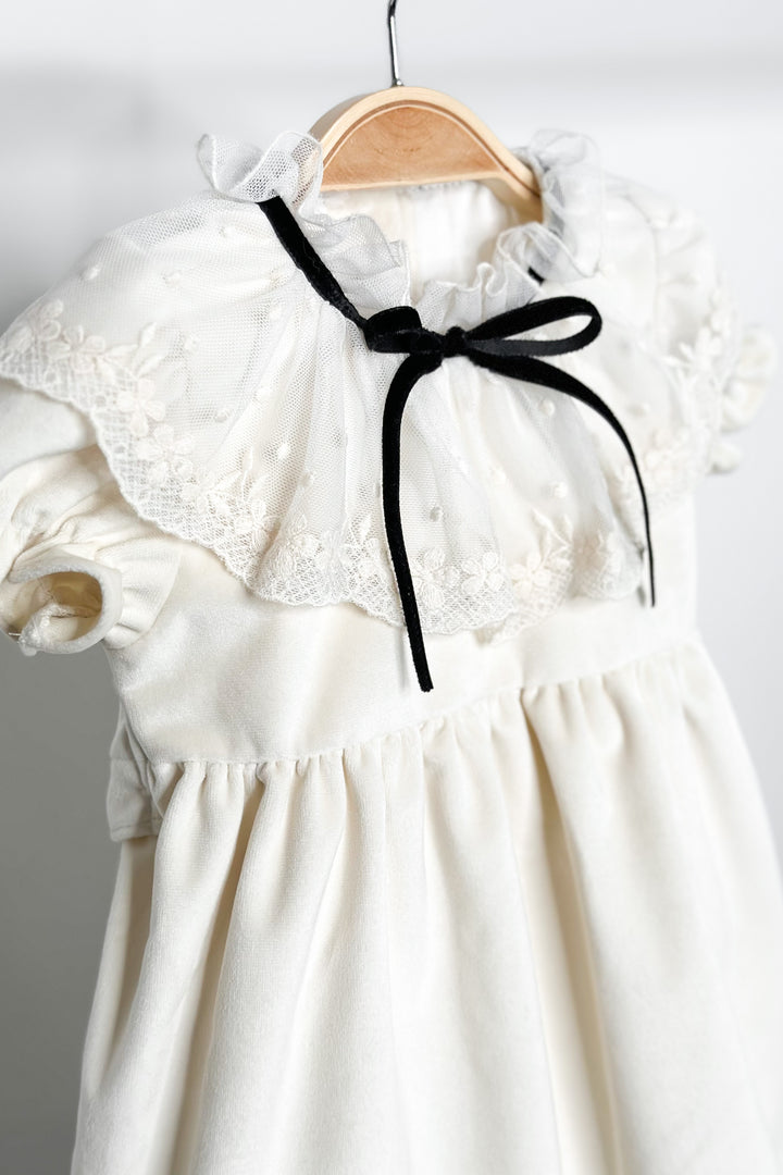 Fofettes "Nellie" Cream Velvet Dress | Millie and John