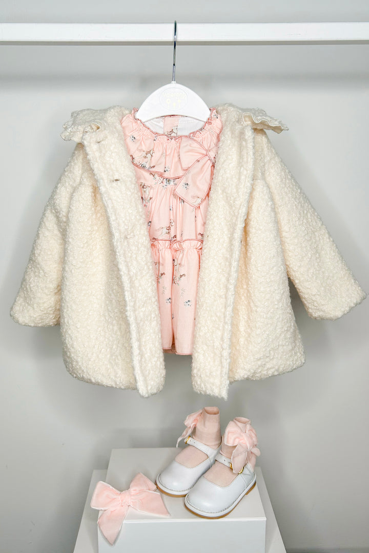 Valentina Bebes "Etta" Salmon Pink Carousel Pony Dress & Bloomers | Millie and John