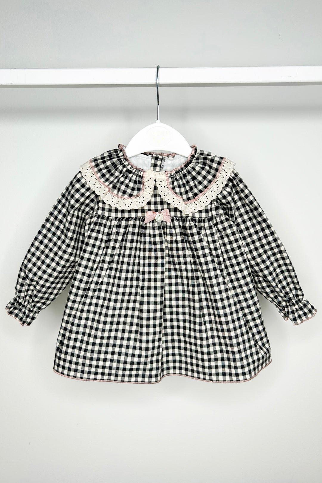 Valentina Bebes "Posy" Black Gingham Dress Set | Millie and John
