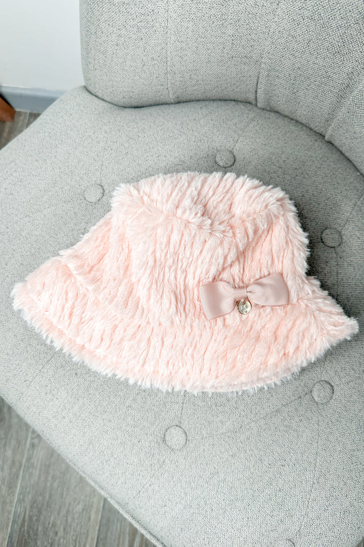Jamiks Pink Faux Fur Bucket Hat | Millie and John