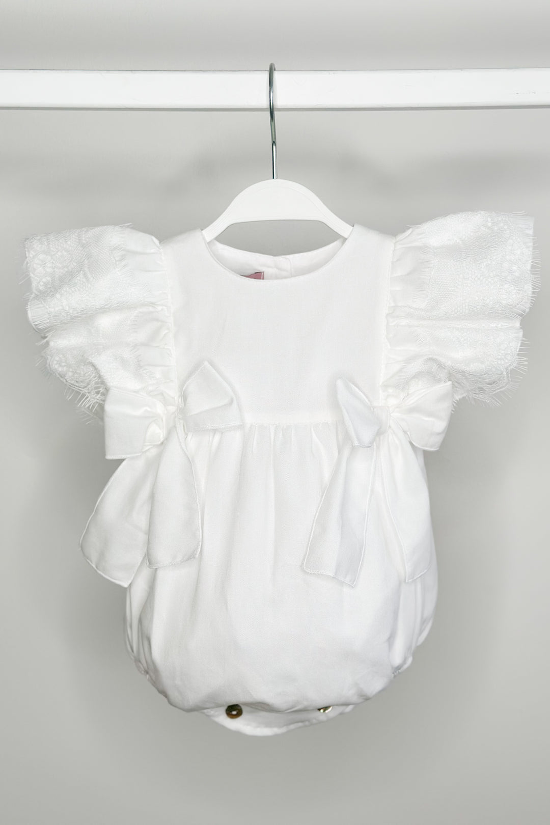 Phi "Elaia" White Lace Romper | Millie and John