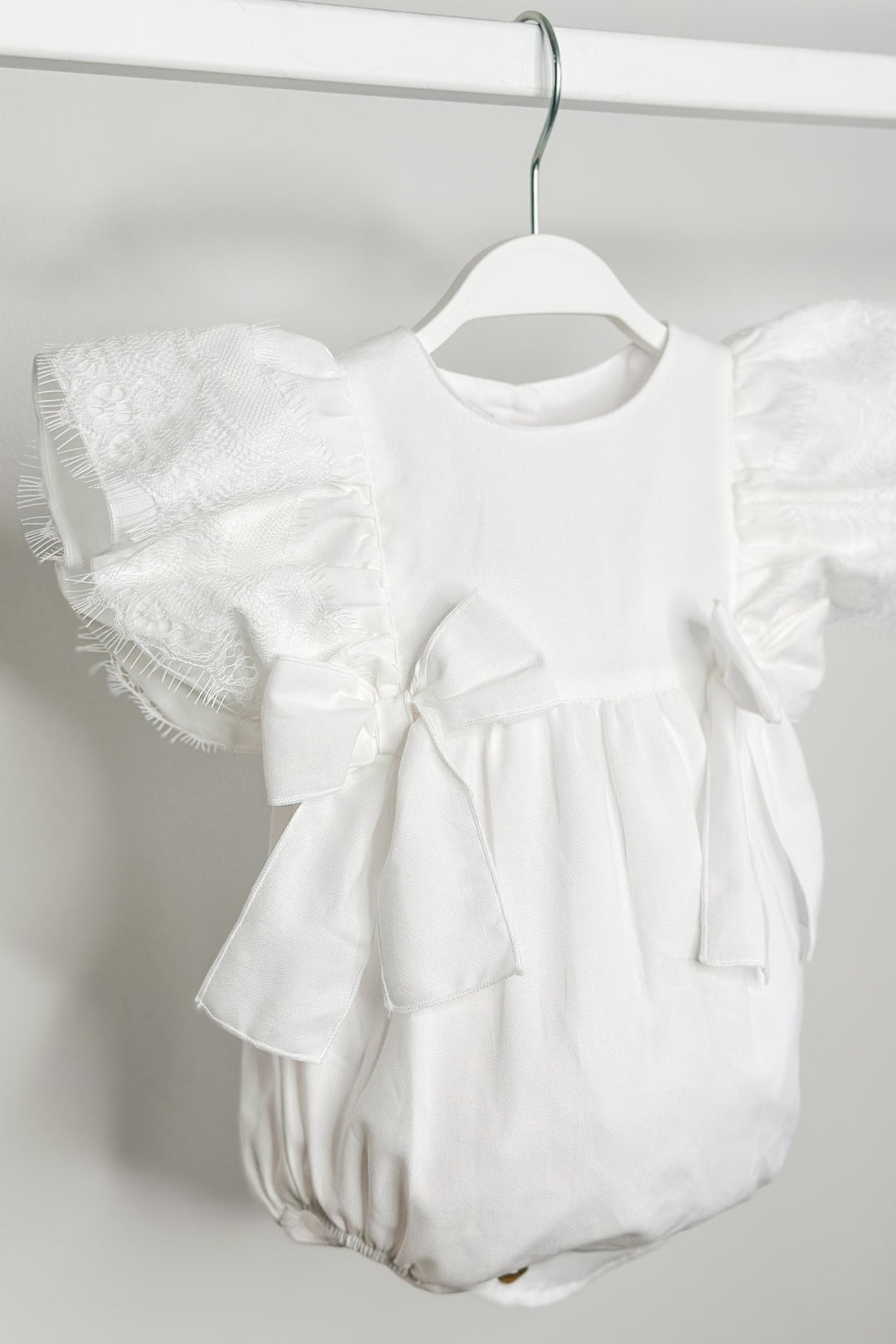 Phi "Elaia" White Lace Romper | Millie and John