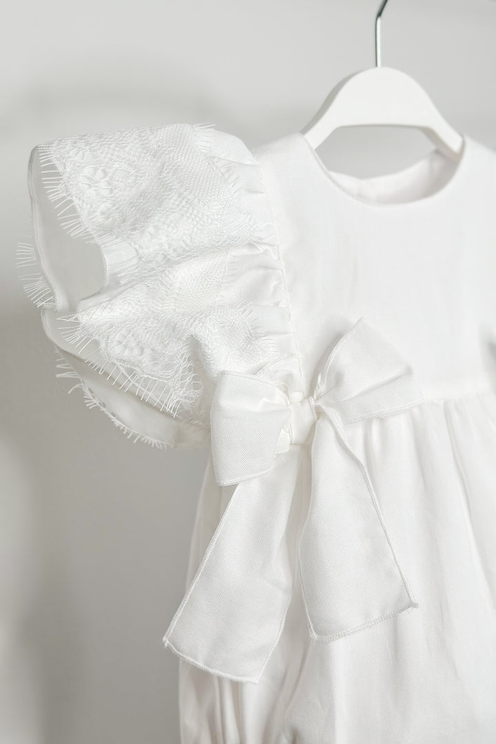 Phi "Elaia" White Lace Romper | Millie and John
