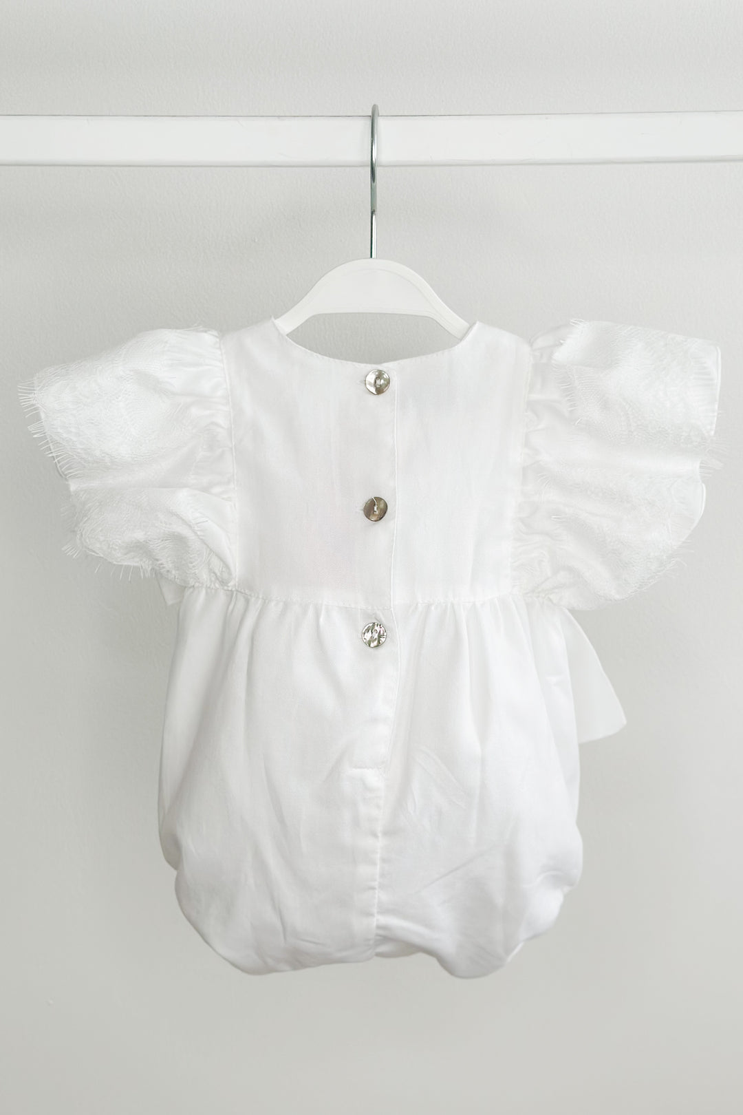 Phi "Elaia" White Lace Romper | Millie and John