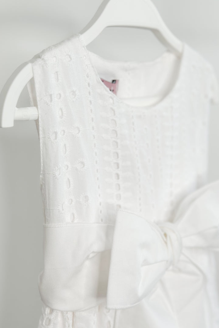 Phi "Addison" White Broderie Anglaise Dress | Millie and John