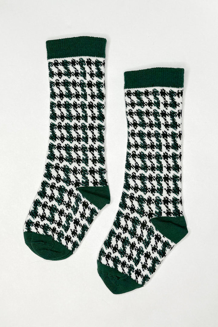 Meia Pata Houndstooth Knee High Socks | Millie and John