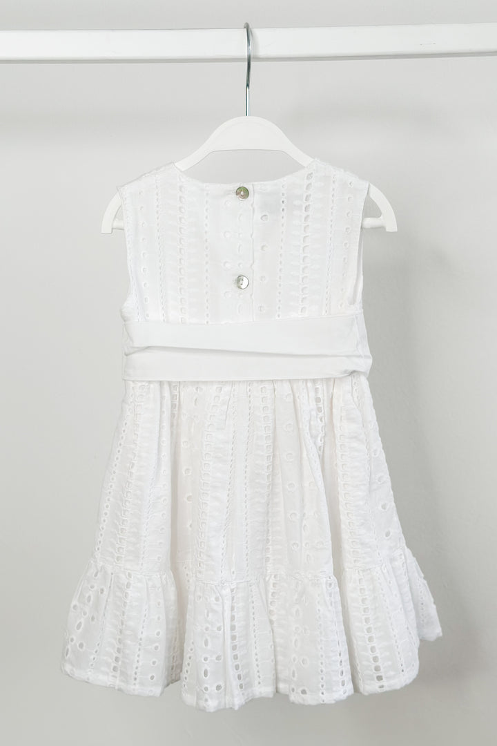 Phi "Addison" White Broderie Anglaise Dress | Millie and John