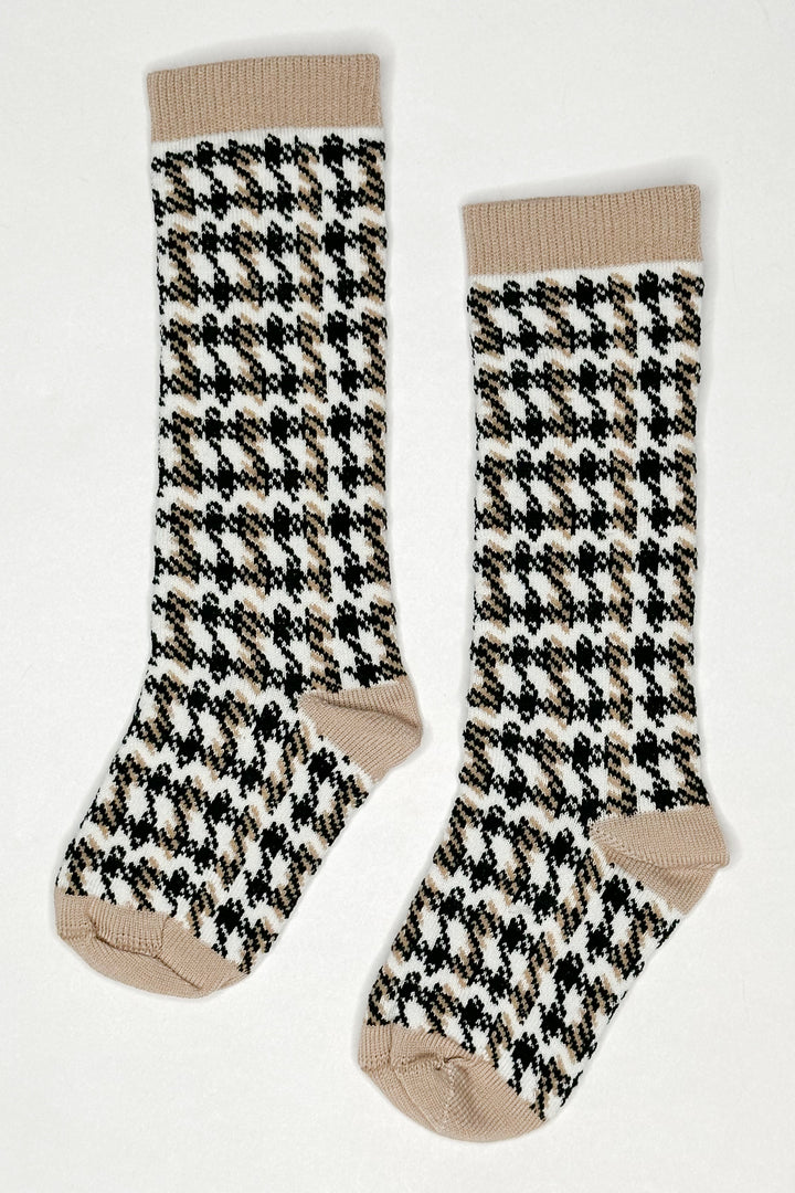 Meia Pata Houndstooth Knee High Socks | Millie and John